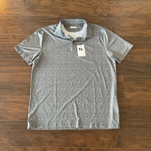 Fore Fathers men’s fishing print golf polo shirt SZ XL